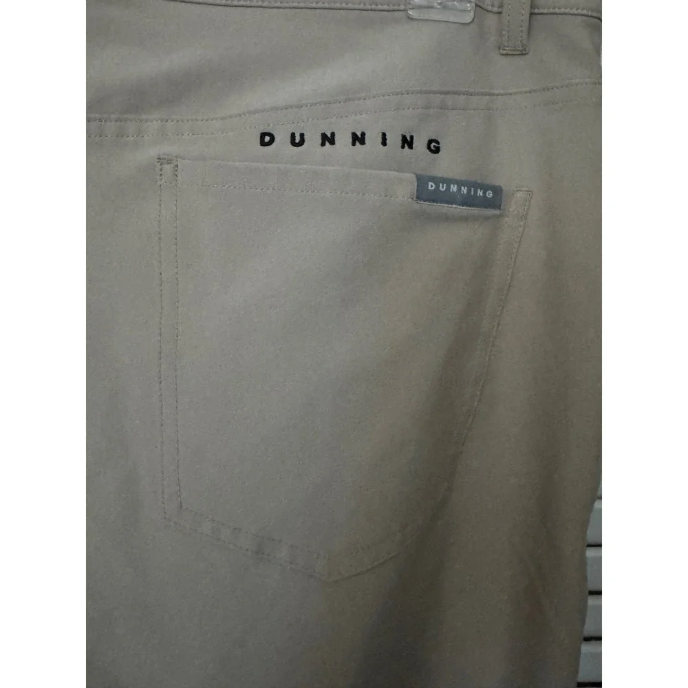 Dunning Mens Golf Pants‎ Size 32/32 Beige Stretch Athletic Performance
